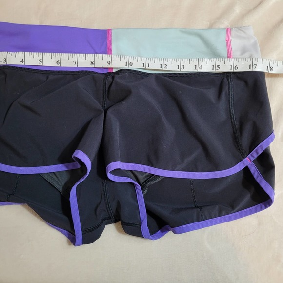 Lululemon Run: Speed Short Black / Power Purple / Quilt - Size 10 - Picture 6 of 9